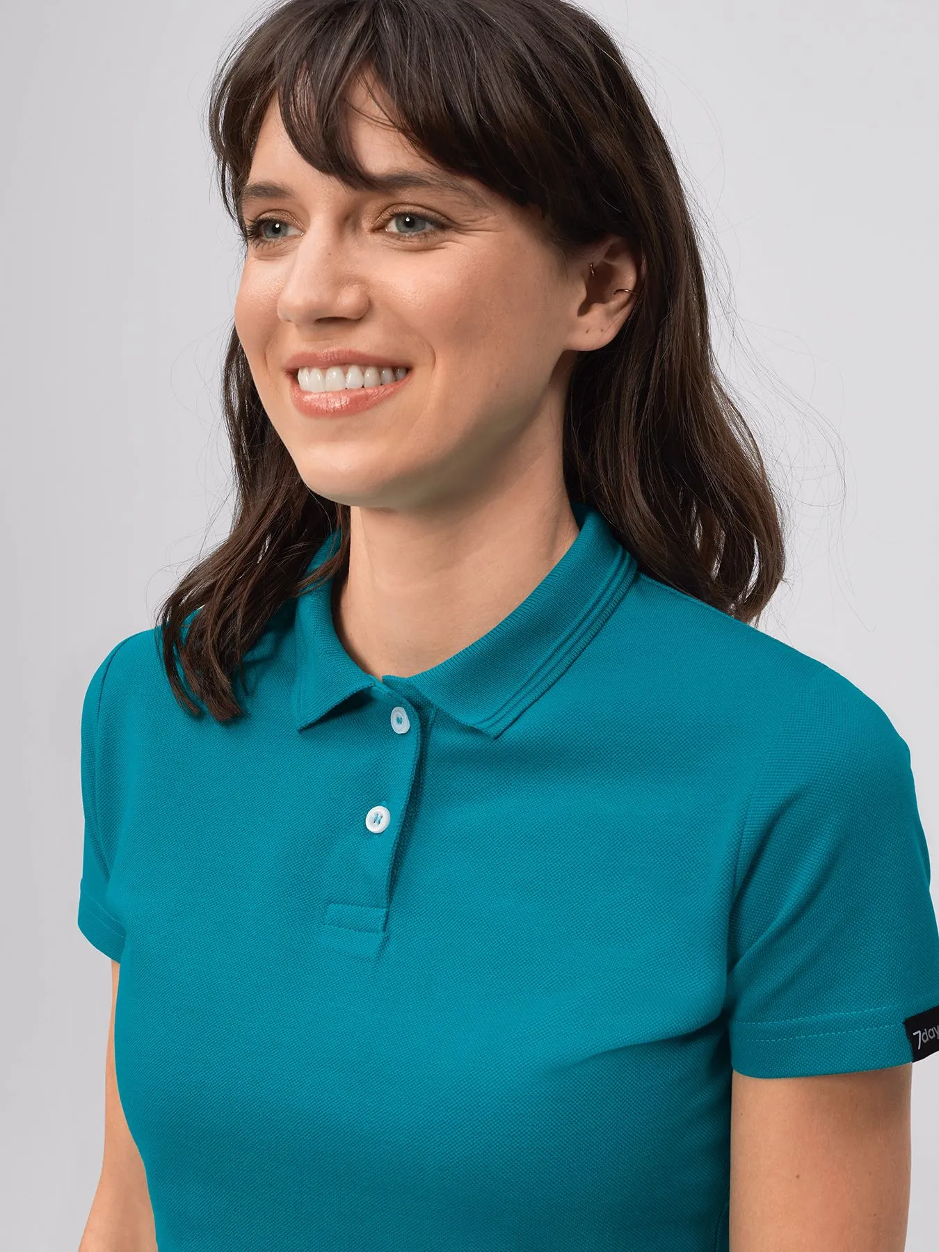 Polo femme en maille piquée 